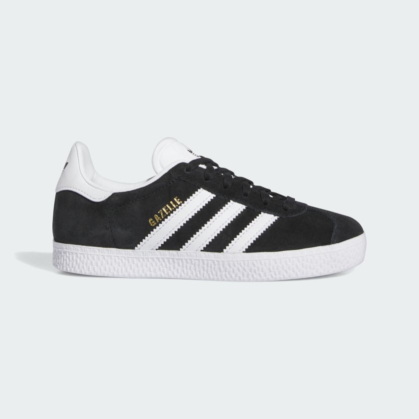 Childrens black adidas gazelles clearance