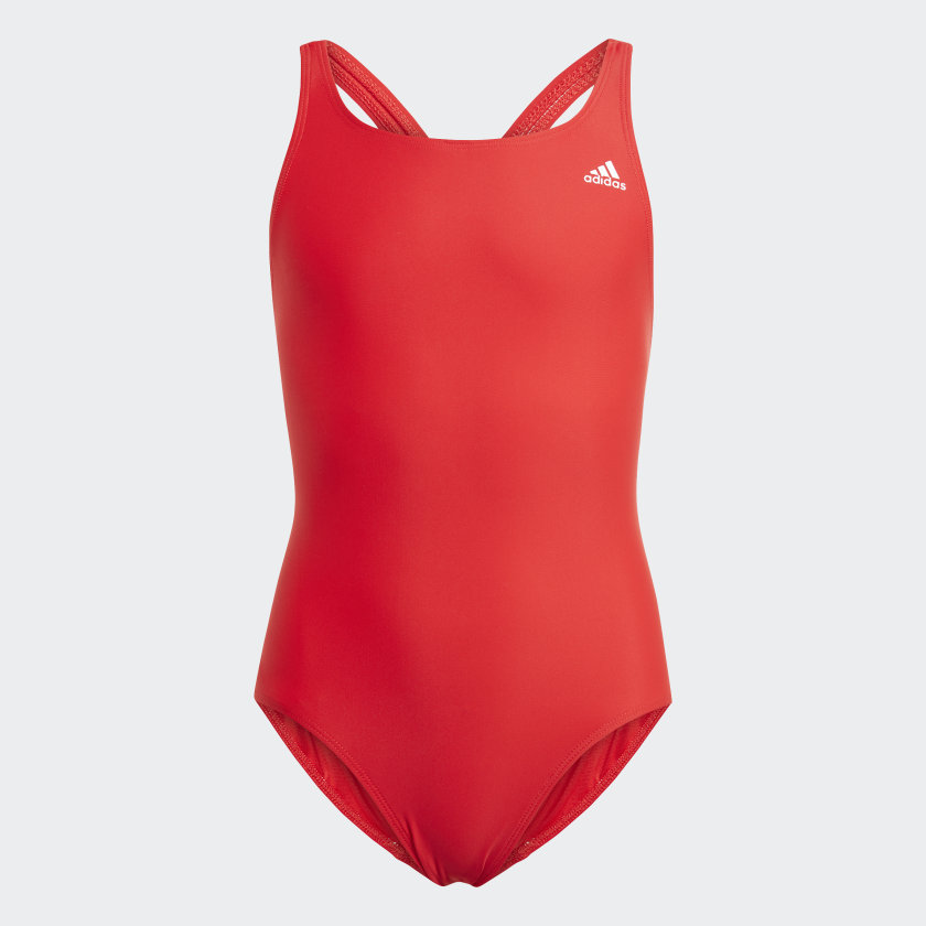 adidas Solid Fitness Swimsuit - Red | adidas UK