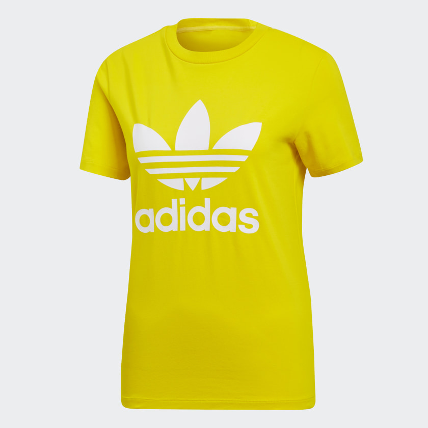 adidas Trefoil T-Shirt - Yellow | adidas UK