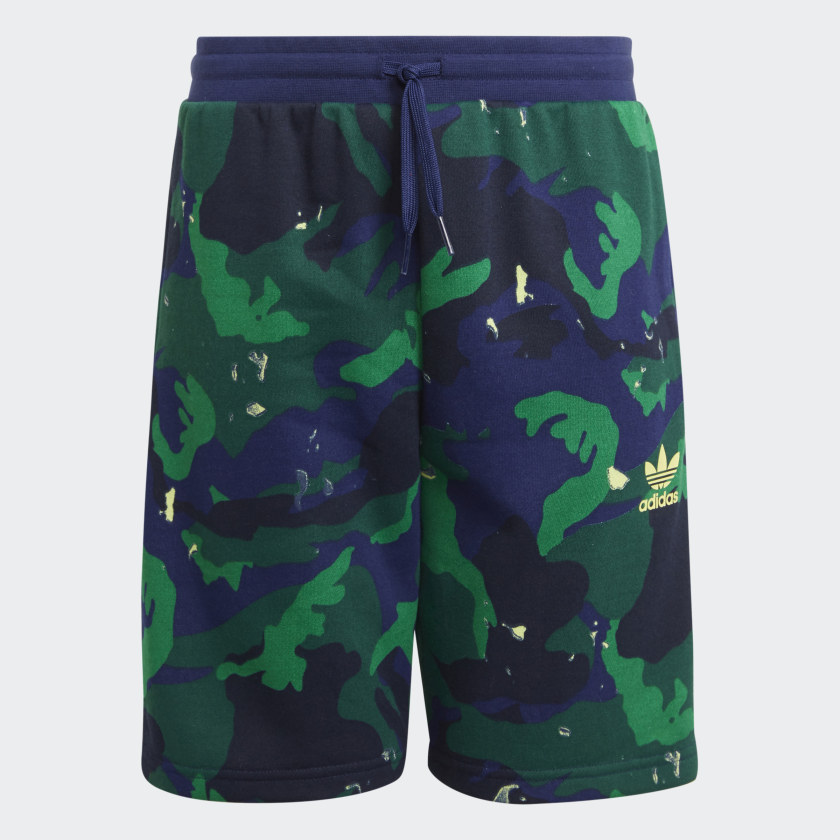 adidas Allover Camo-Print Shorts - Blue | adidas UK