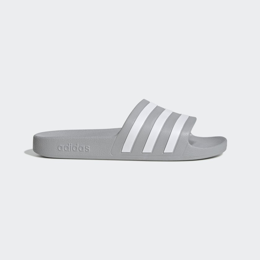 Womens gray adidas slides