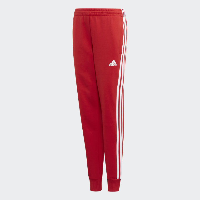 adidas Must Haves 3-Stripes Joggers - Red | adidas UK