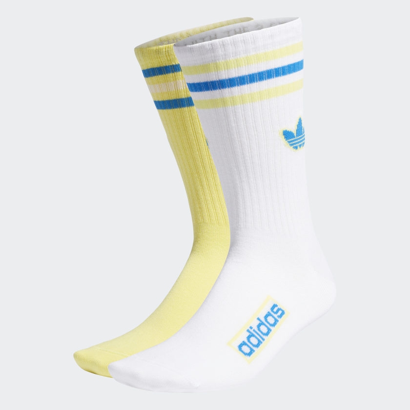 adidas Crew Socks 2 Pairs Yellow adidas UK