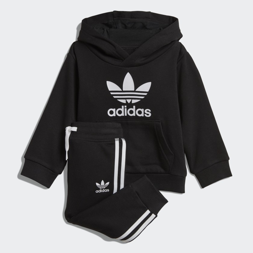 Adidas originals trefoil hoodie set clearance