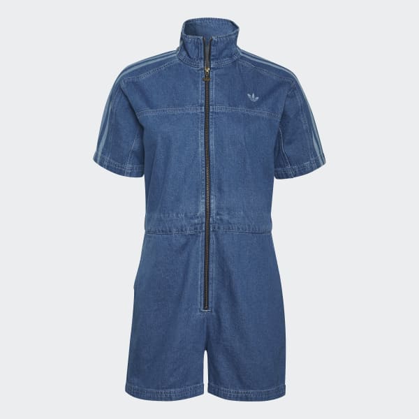 adidas Adicolor Denim Jumpsuit - Blue | adidas UK