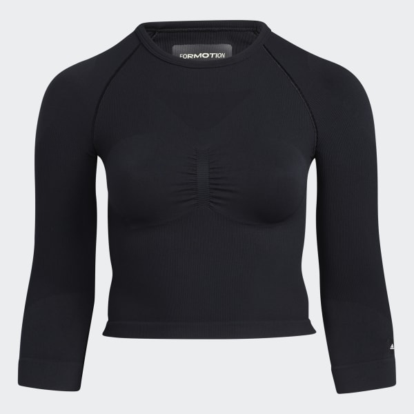 adidas Formotion Cropped Training T-Shirt (Plus Size) - Black | adidas UK