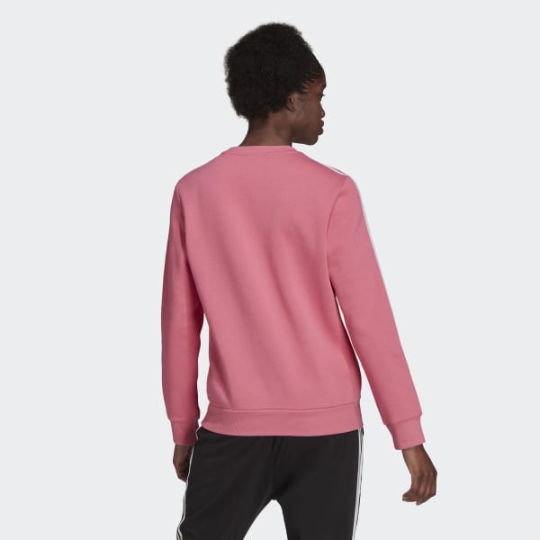 adidas Essentials 3-Stripes Fleece Sweatshirt - Pink | adidas UK