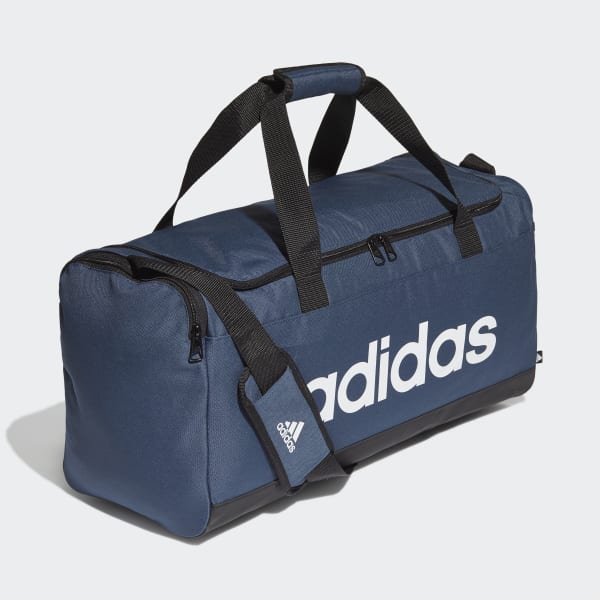 adidas Essentials Logo Duffel Bag Medium - Blue | adidas UK