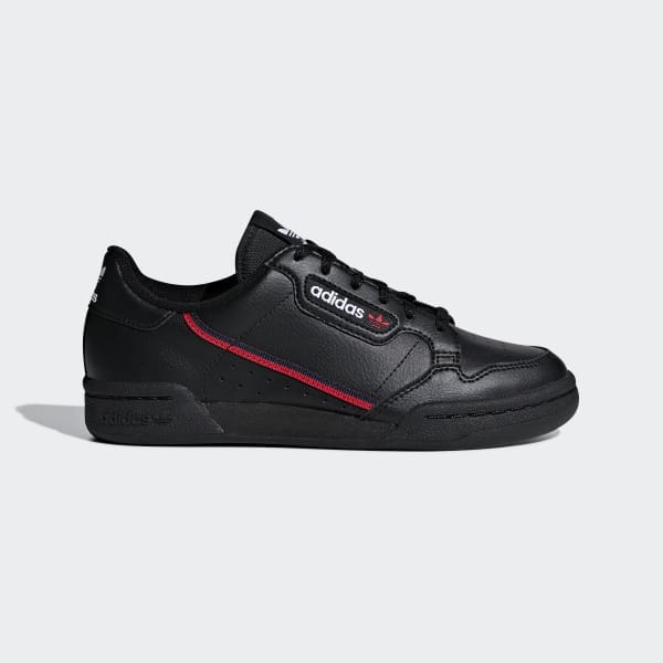 Adidas originals black continental 80 trainers Clearance