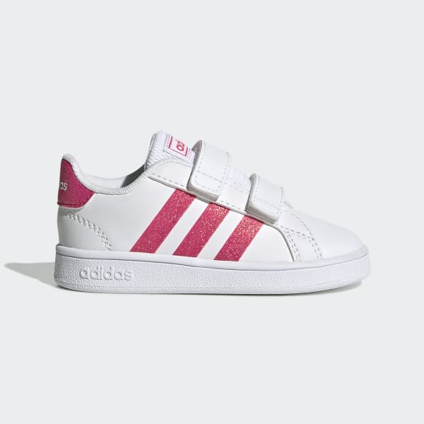 Weisse Und Pinke Grand Court Schuhe Fur Madchen Adidas Osterreich