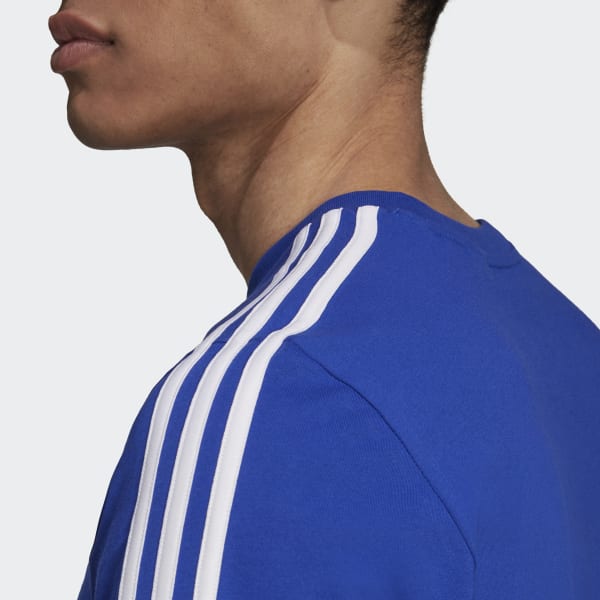 adidas Essentials 3-Stripes T-Shirt - Blue | adidas UK