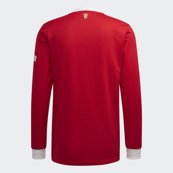 adidas Manchester United 21/22 Long Sleeve Home Jersey - Red | adidas UK