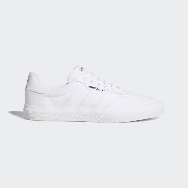 adidas 3MC Vulc Shoes in White and Gold