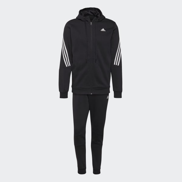 adidas Sportswear Cotton Fleece Tracksuit - Black | adidas UK