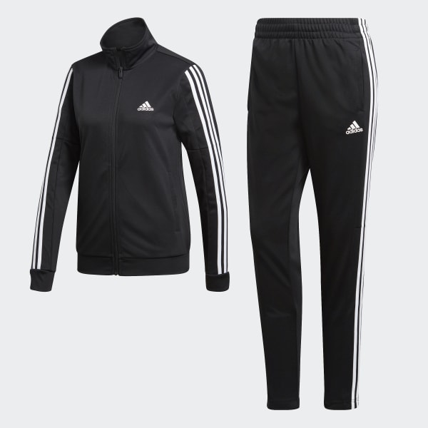 Womens black adidas tracksuit clearance