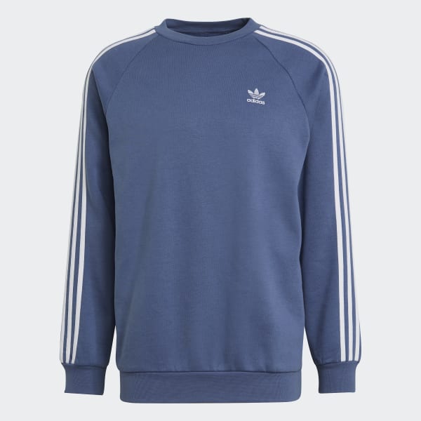 adidas Adicolor Classics 3-Stripes Crew Sweatshirt - Blue | adidas UK