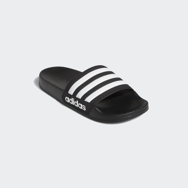 Kids Adilette Black and White Shower Slides | adidas UK