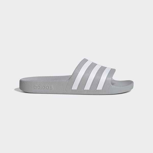 Grey adidas adilette slides