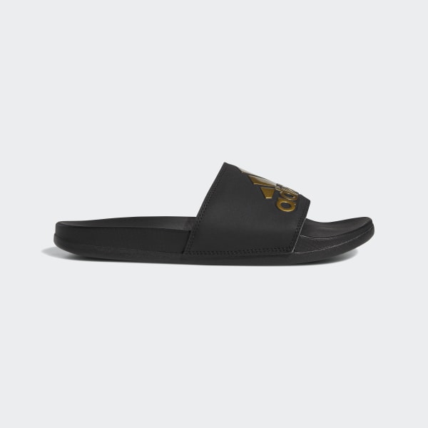 adidas Adilette Comfort Slides in Black and Gold | adidas UK
