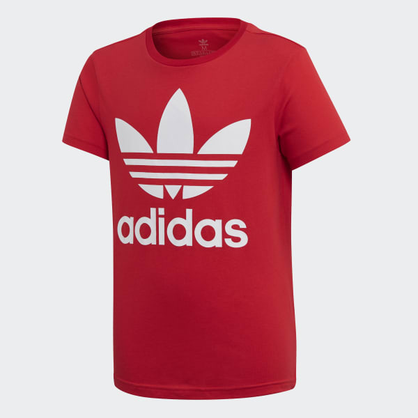 adidas Kids' Trefoil T-Shirt in Red and White | adidas UK