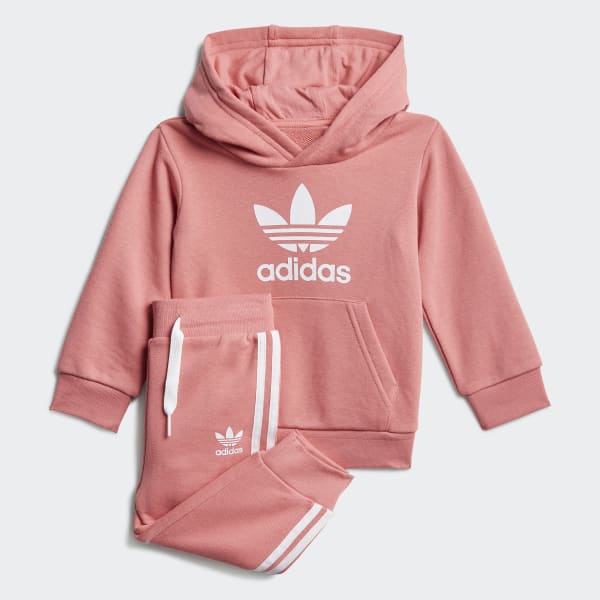 Adidas originals trefoil hoodie set clearance
