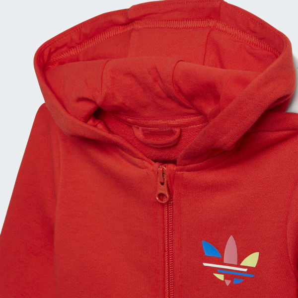 adidas Adicolor FullZip Hoodie Set Red adidas UK