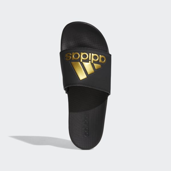 adidas Adilette Comfort Slides in Black and Gold | adidas UK