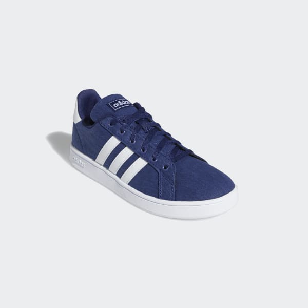 adidas men's grand court shoes white and trace blue