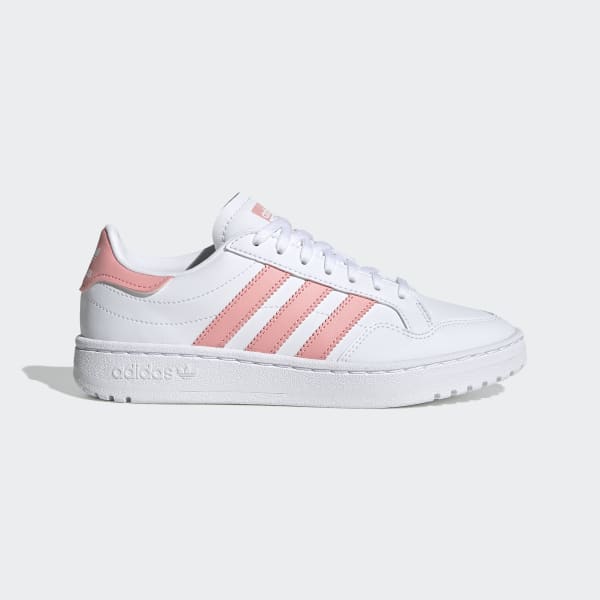 adidas Girls' Team Court Shoes in White and Pink | adidas UK