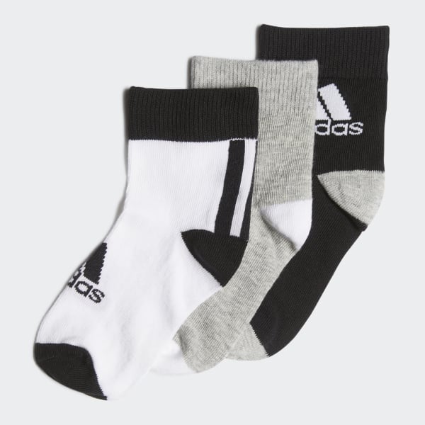adidas Ankle Socks 3 Pairs Black adidas UK