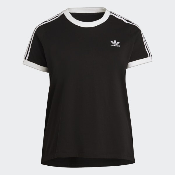 adidas Adicolor Classics 3-Stripes T-Shirt (Plus Size) - Black | adidas UK