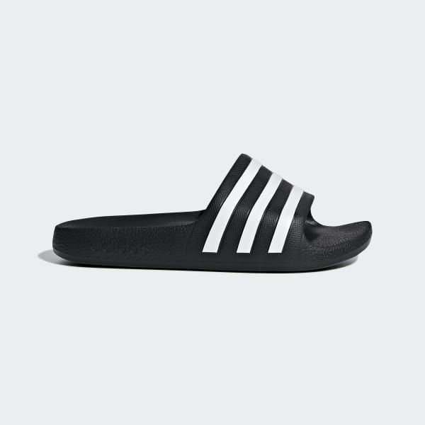 Kids Adilette Black and White Aqua