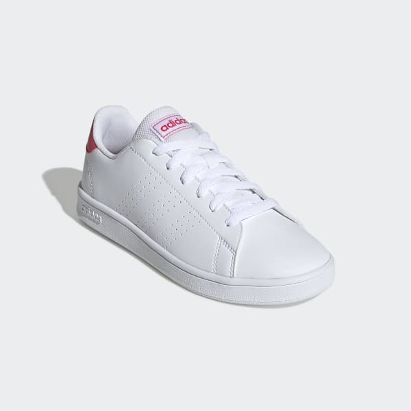 adidas Girls' Advantage Shoes in White and Pink | adidas UK