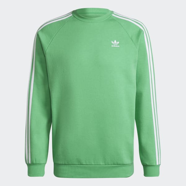 adidas Adicolor Classics 3-Stripes Crew Sweatshirt - Green | adidas UK