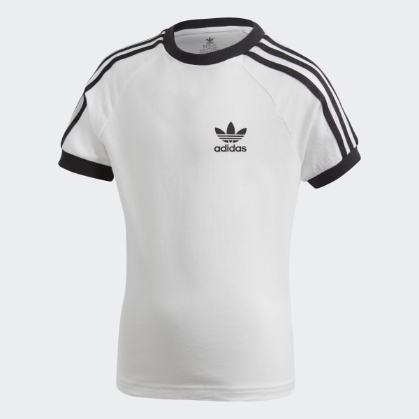 adidas Kids' 3-Stripes T-Shirt in White and Black | adidas UK